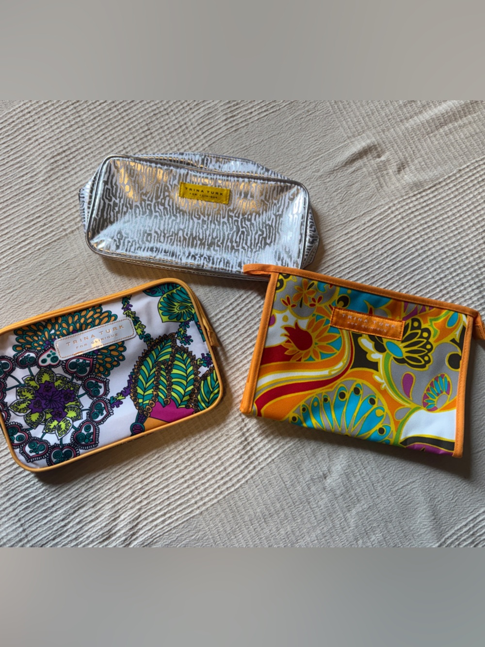 Trina Turk for Clinique Lot- 3 Cosmetics Bags Never Used